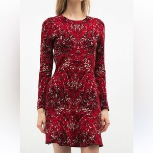 M Missoni Knit Red Peplum Sweater Dress